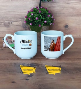 Maden Mühendisi Kupa Bardak Oval Fotoğraflı Mühendisler Günü Hediyesi