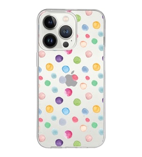 PrintiFy Apple  iPhone 13 Pro ile Uyumlu 1mm Slim Fit Water Color 6 Baskılı Şeffaf  Kılıf