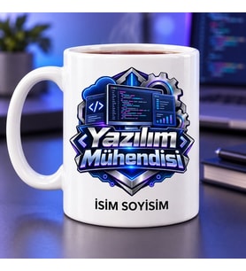 Yazılım Mühendisi Kupa Bardak Kod Ekranı ve Bulut Tasarımı