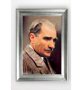 Gümüş Çerçeveli Atatürk Tablo cv1385