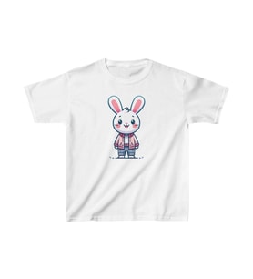 Unisex Çocuk Baskılı T-Shirt - Beyaz