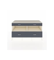 Kronos Konsol 2 Raflı 4 Çekmeceli  176x59x99 Aytaşı-Aytaşı/Antrasit