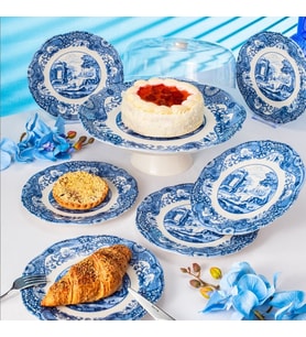 Fecra Vintage Blue 8 Parça Sunum Seti
