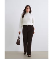 LCW Modest Kahverengi Dar Fit İspanyol Paça Kadife Kadın Pantolon