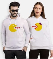 Tshirthane Pacman Kalp Sevgili Kombinleri Kapüşonlu Kombini (Tek Ürün Fiyatıdır.)