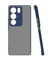 Coverzone Vivo V29 5G ile uyumlu K?l?f Hux Kapak ??k ve Dekoratif Model Toz Kir ve Darbelere Kar?? Koruma Y�kseltilmi? Kenarlar ile Ekstra Koruma Lacivert