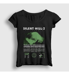 Presmono Kadın Siyah Angela Orosco Silent Hill 2 T-Shirt 541401tt