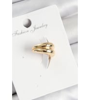Pirinç Halka Model Gold Renk Sağ Kıkırdak Küpe (Altın)