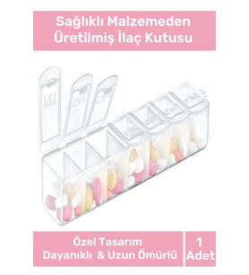Özel Üretim Sağlık Dostu Abs Plastik Haftalık Günlük 7 Bölmeli İlaç Hap Kutusu