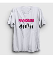 Presmono Unisex Beyaz Band V2 Ramones T-Shirt 169478tt
