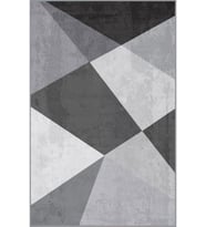 Eliana Home Baskılı, Yıkanabilir Kaymaz Taban Salon Halısı LNA1061 100x150 cm (Gri)