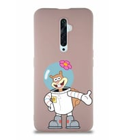 Oppo Reno 2Z Soft Premier Kapak Sandy Tasarımlı Silikon Kılıf - Pudra (Şeffaf)