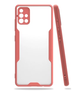 Durukar® Samsung Galaxy A71 Kılıf Platin Silikon - Pembe