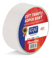 KRAF ÇİFT TARAFLI KÖPÜK BANT 38MMX5M 5038G