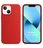 Microsonic Apple iPhone 13 Mini Kılıf Liquid Lansman Silikon Kırmızı