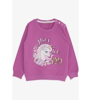 Breeze Kız Çocuk Sweatshirt Unicorn Baskılı 2-6 Yaş, Eflatun