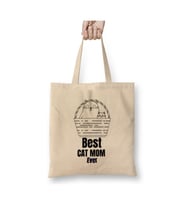 Best Cat Mom Ever Anneler Günü Kedi Beyaz Bez Çanta Uzun Saplı Alışveriş Çantası Plaj Çantası