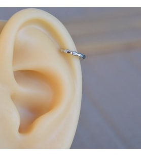Silver Renk Cerrahi Çelik İnce Halka Tragus Piercing Helix Lob Kıkırdak (Çok Renkli)