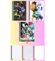 hunter x hunter 3 adet defter A4 büyük boy 72 sayfa çizgili_kareli_çizgisiz defter seti