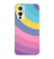 PrintiFy OnePlus 9 Uyumlu Kamera Korumalı Renk Cümbüşü B Tasarımlı Şeffaf Silikon Kılıf