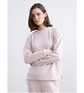 LCW Vision Lila Modal Karışımlı Oversize Kadın Sweatshirt