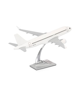 ZekUpp - Maket Uçak, Airbus A320 -200 1/100 - Beyaz ÖZEL TASARIM Model Uçak