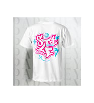 Style Desenli Unisex Yarım Kollu Bisiklet Yaka %100 Pamuk Oversize T-shirt (Beyaz)