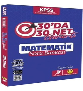Tasarı Yayınları KPSS Matematik 30 da 30 Net Garanti Soru Bankası