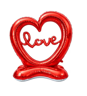 Sevgililer Günü Love Kırmızı Kalp Ayaklı Folyo Balon 1 Adet