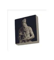 Musa'nın Hükmü Heykeli (Heykeltıraş: Michelangelo) Baskılı Taş Magnet 5X5