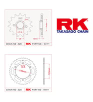 RK Yamaha Xt 660 X/R 15/45T Ön Arka Dişli Set 520 04-14