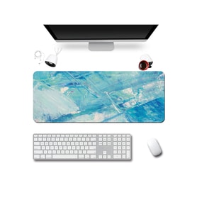 SonicTouch Klavye Mousepad 40x90cm Dikişsiz Pürüzsüz Sıvı Geçirmez Kaymaz Taban Mint Fırtınası