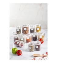 12li Barok Yuvarlak 2 Boy Kavanoz Seti & Saklama Kabı & Erzak Kabı 6*500 ML,6*250 ML)