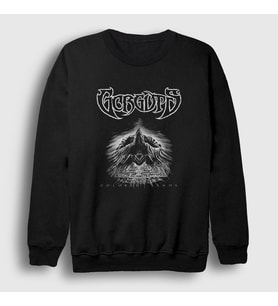 Presmono Unisex Siyah Colored Sands Metal Gorguts Sweatshirt 484370tt