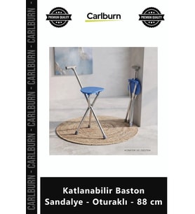 Özel Üretim Ergonomik Hafif Pratik Dayanıklı Seyahat Katlanabilir Baston Sandalye Oturaklı 88 cm
