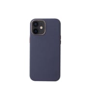 Apple iPhone 12 Uyumlu Kılıf Zore Leathersafe Wireless Kapak (Lacivert)