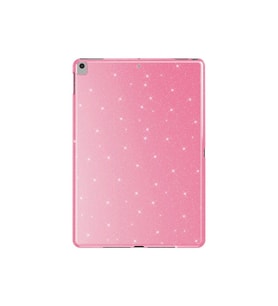 Apple iPad Pro 10.5 (7 Nesil) Uyumlu Simli Parlak Görünümlü Zore Tablet Koton Kılıf (Pembe)