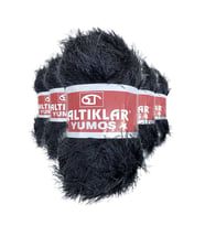 5 Adet Yumoş Sakallı El Örgü Ipi Yünü SİYAH