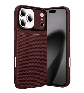 Northcity Apple iPhone 17 Pro Uyumlu Auto Focus Karbon Kapak - Bordo
