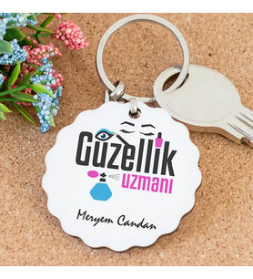 İsme Özel Güzellik Uzmanı Papatya Anahtarlık