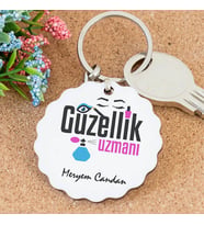 İsme Özel Güzellik Uzmanı Papatya Anahtarlık