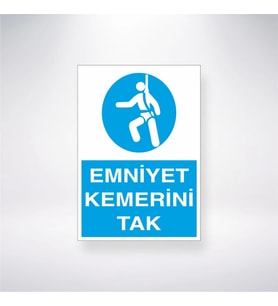 Emniyet Kemerini Tak 21x35 Arkası Yapışkanlı Levha