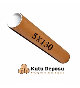 5x130 cm Kapaklı Silindir Postüp Rulo Gönderi Kutusu (5 ADET)