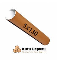 5x130 cm Kapaklı Silindir Postüp Rulo Gönderi Kutusu (5 ADET)