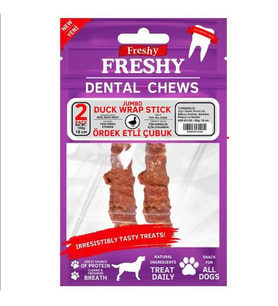Freshy Jumbo Duck Wrap Stick Ördek Etli Çubuk Köpek Ödülü 18 Cm 2 Adet (STD)