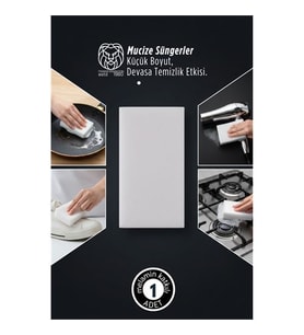Melamin Katkılı Ultra Güçlü Mucize Leke Silici Sünger Seti 722895