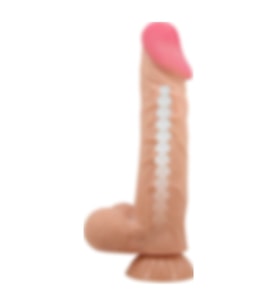 Kayan Cilt Serisi 24 Cm Kıkırdaklı Realistik Penis Damarlı Dildo