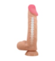 Kayan Cilt Serisi 24 Cm Kıkırdaklı Realistik Penis Damarlı Dildo