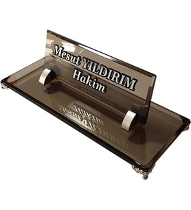 Masa İsimlik Büro Ofis Makam Hediyesi M533 bronz SLV Masa İsimliği