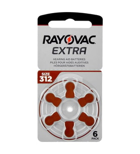 Rayovac 312 Numara Kulaklık Pili 6'lı Paket (Siyah)